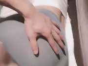 Gadis celana yoga Cina bercinta